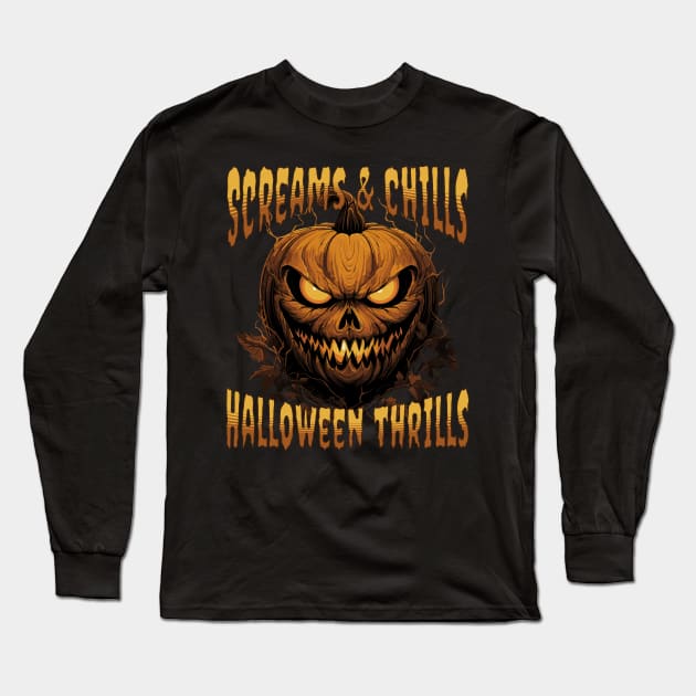 Halloween Thrills Long Sleeve T-Shirt by Atomic Blizzard